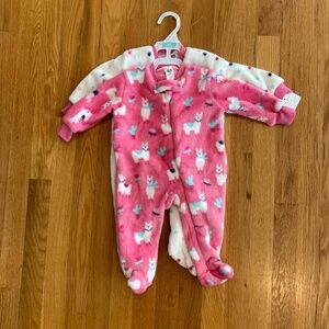 2 Hudson Baby Fleece Zipper Sleepers NWT